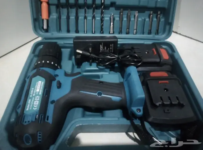 دريل شحن مع هزاز 24 فلت مع عده 6