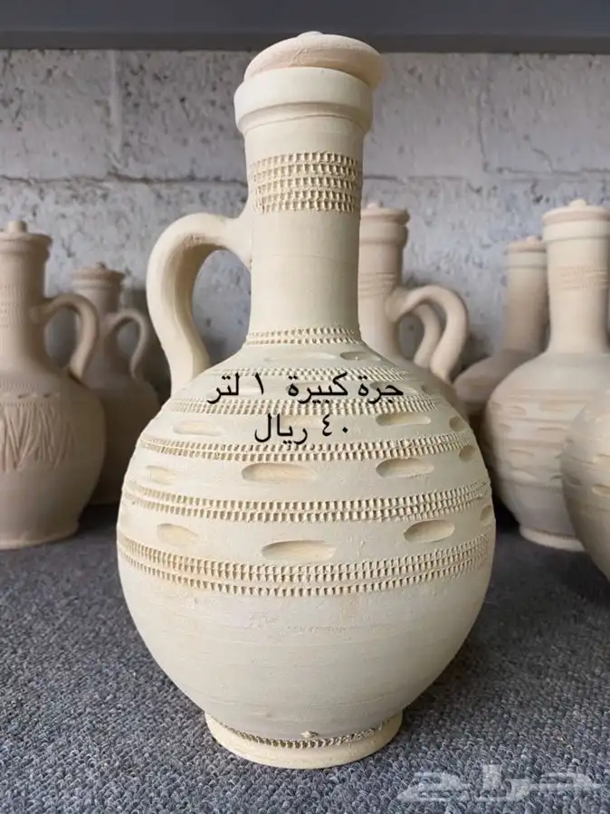 جرة ماء من طين ابيض - زير ماء فخار للبيع 17