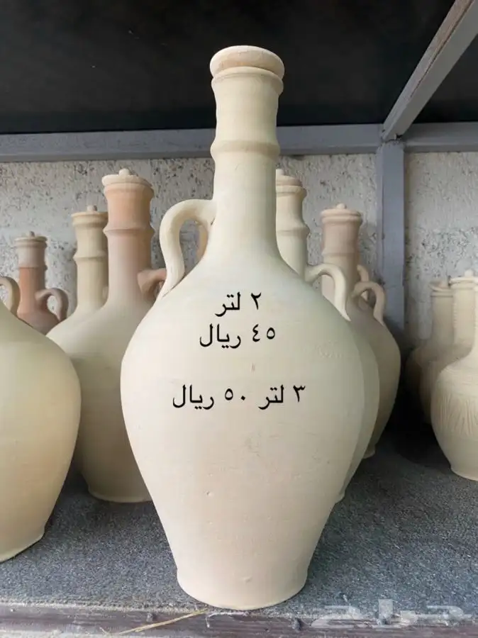 جرة ماء من طين ابيض - زير ماء فخار للبيع 23