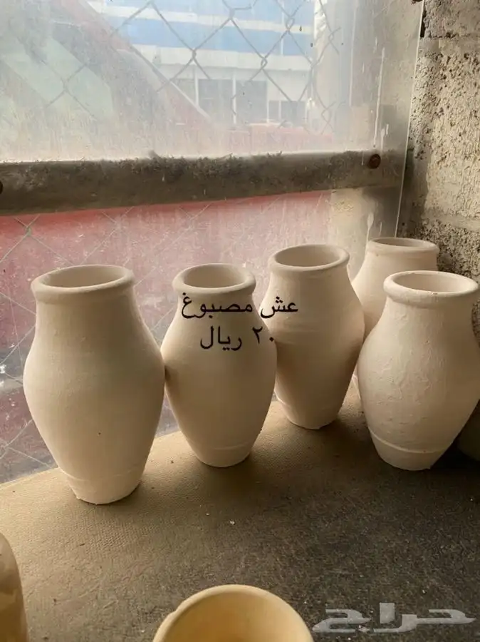 جرة ماء من طين ابيض - زير ماء فخار للبيع 35