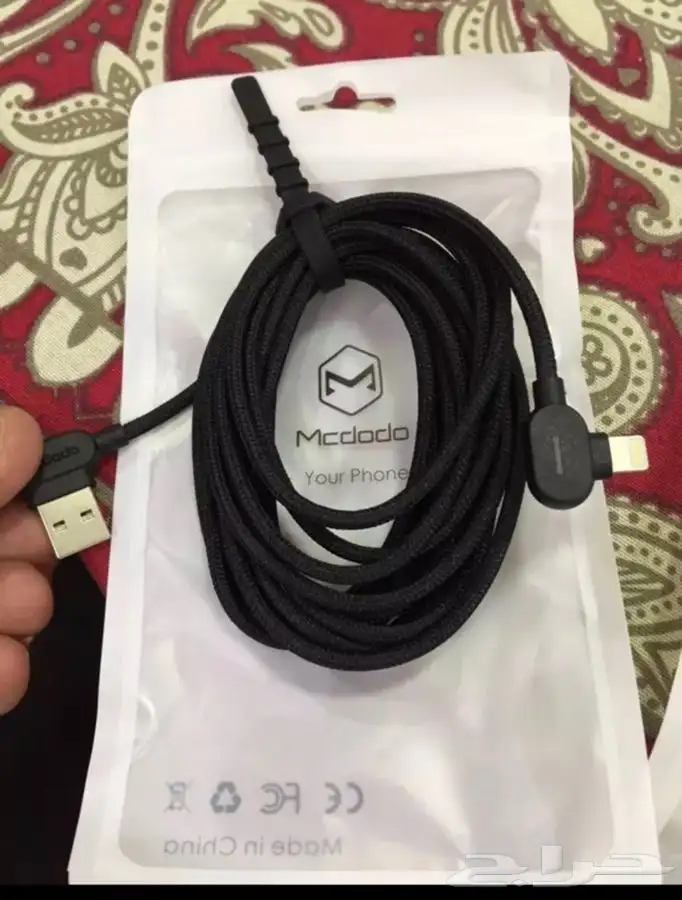 شاحن ايفون اصلي وسريع الشحن 3 متر (أسود) 5