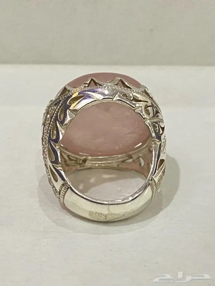 خاتم ملكي روز كوارتزر طبيعي دائري فخم 3