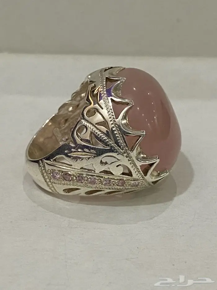 خاتم ملكي روز كوارتزر طبيعي دائري فخم 1