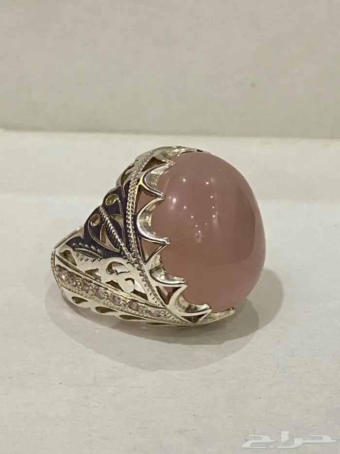 خاتم ملكي روز كوارتزر طبيعي دائري فخم 4