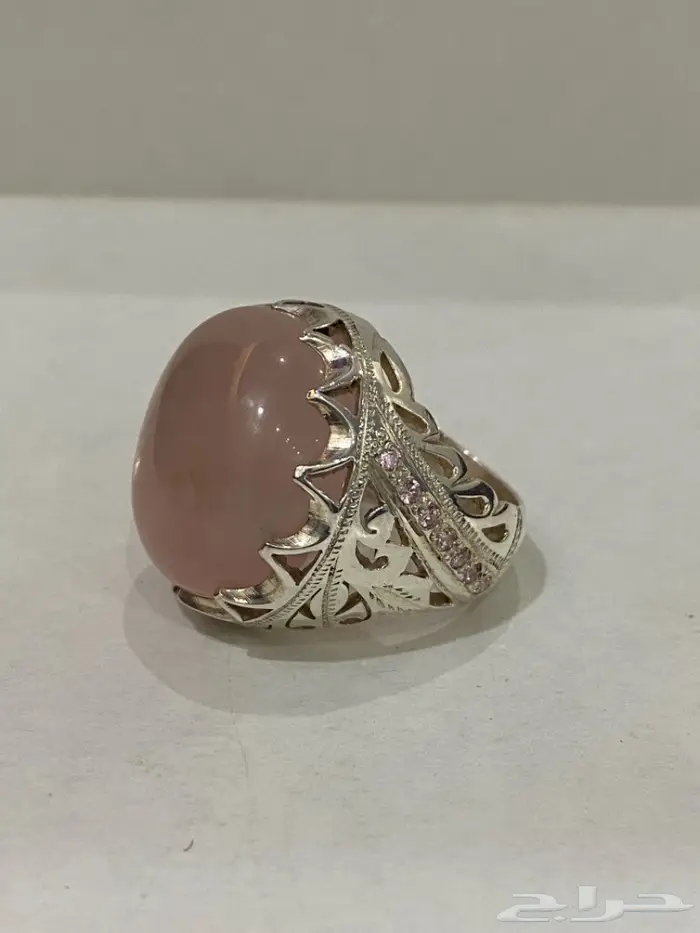 خاتم ملكي روز كوارتزر طبيعي دائري فخم 5