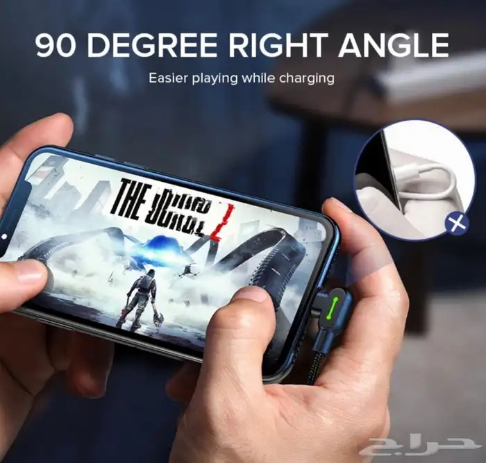 شاحن ايفون اصلي وسريع الشحن 3 متر (أسود) 2