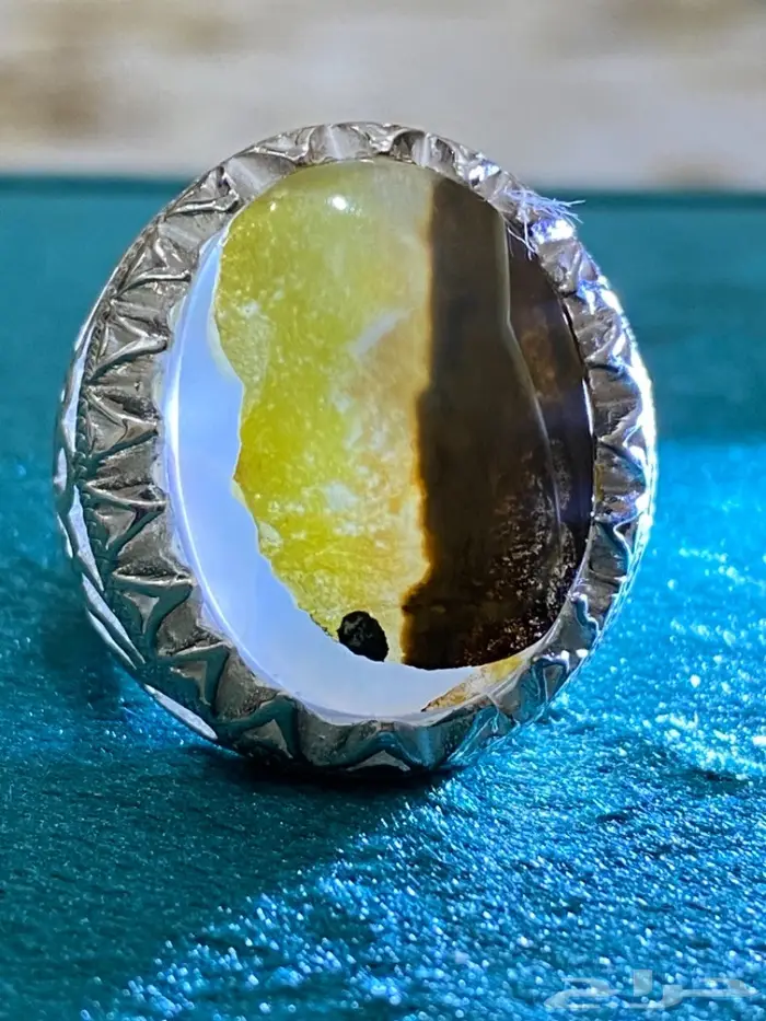 خاتم عقيق شجري مصور طبيعي للباحثين عن مصورات 6