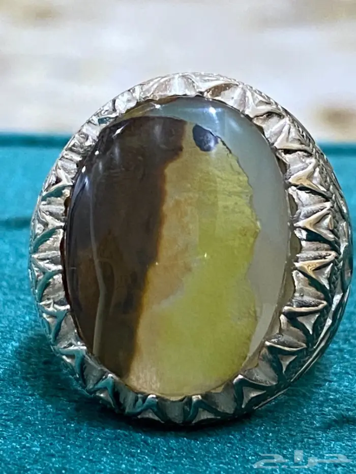 خاتم عقيق شجري مصور طبيعي للباحثين عن مصورات 1