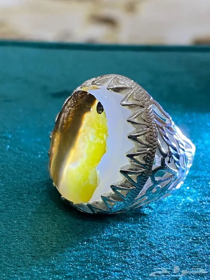 خاتم عقيق شجري مصور طبيعي للباحثين عن مصورات 9