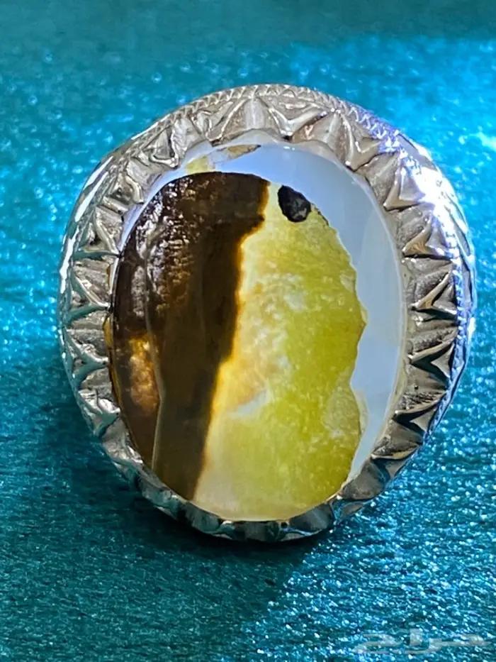 خاتم عقيق شجري مصور طبيعي للباحثين عن مصورات 7