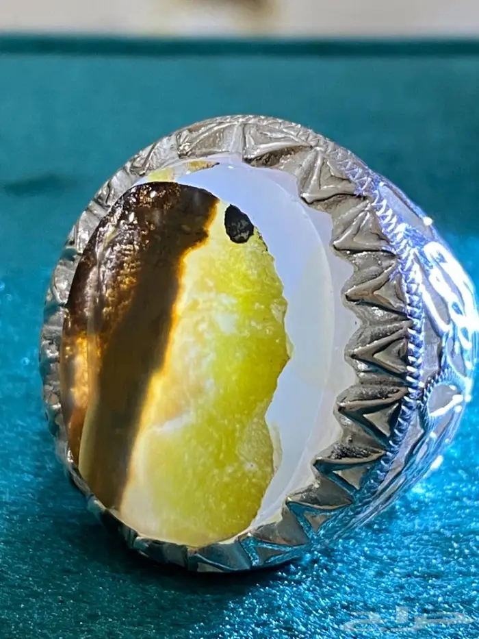 خاتم عقيق شجري مصور طبيعي للباحثين عن مصورات 10