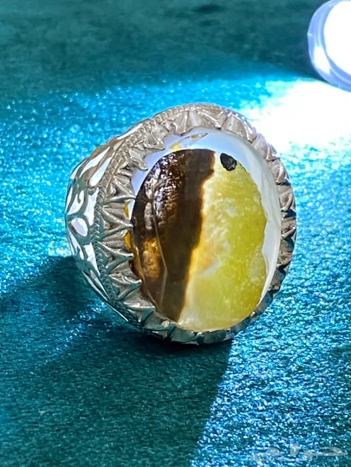 خاتم عقيق شجري مصور طبيعي للباحثين عن مصورات 8