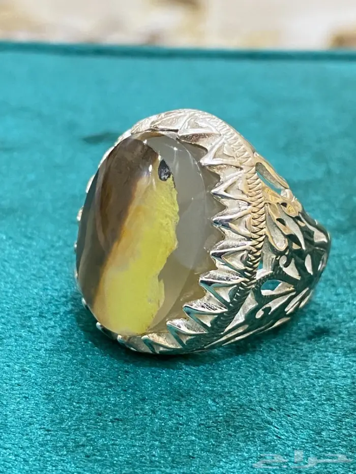 خاتم عقيق شجري مصور طبيعي للباحثين عن مصورات 11