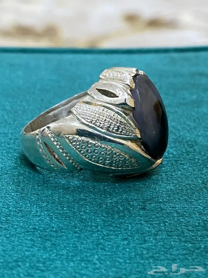 خاتم عقيق يماني طبيعيا مصور وجميل ونادر 5
