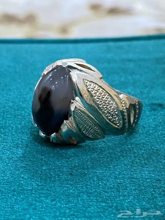 خاتم عقيق يماني طبيعيا مصور وجميل ونادر 12