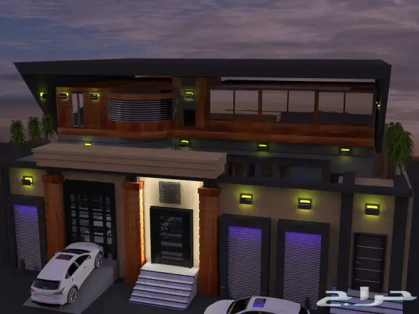 تصميم-مصمم-واجهات-معماري-فلل 3Dثلاثي الابعاد 2