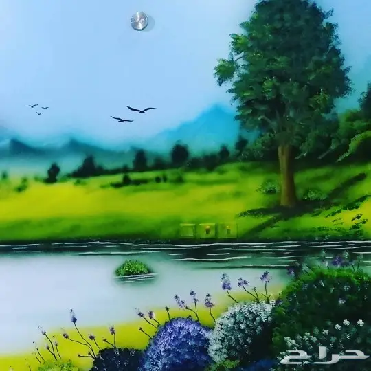 رسام وخطاط مدارس استراحات بيوت منتزهات 5