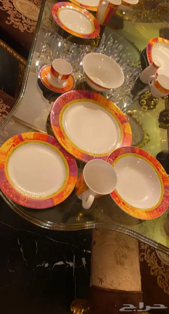 طقم صحون سفرة العظم الصيني صحون فاخرة  4