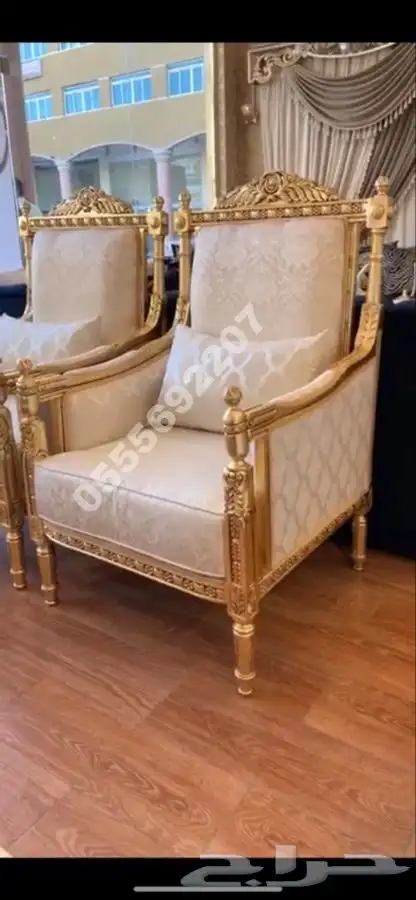 كنب ملكي قاعات أفراح مجالس فخمة كراسي قصور_ تصميم تفصيل 37