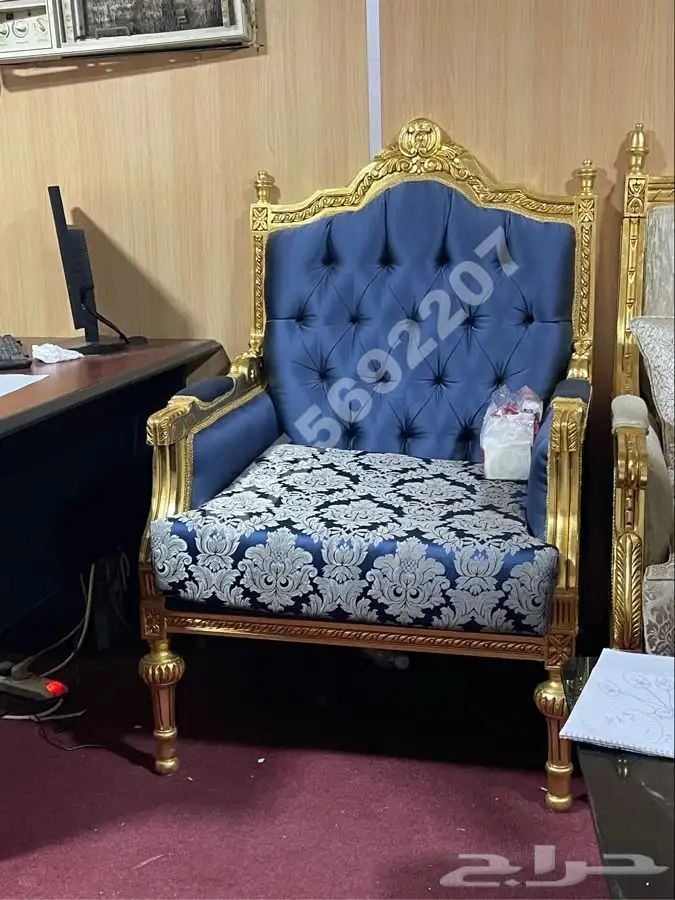 كنب ملكي قاعات أفراح مجالس فخمة كراسي قصور_ تصميم تفصيل 1