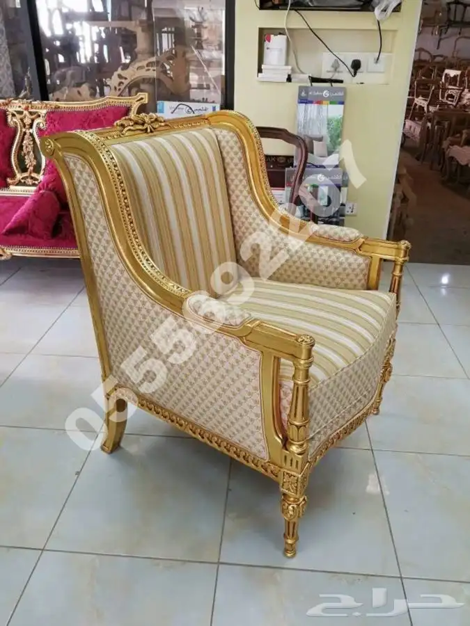 كنب ملكي قاعات أفراح مجالس فخمة كراسي قصور_ تصميم تفصيل 30
