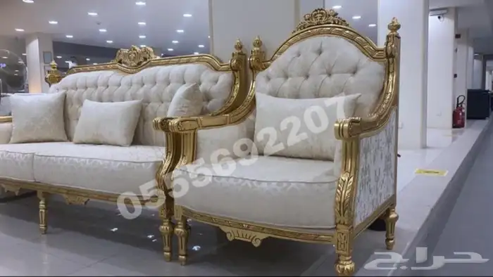 كنب ملكي قاعات أفراح مجالس فخمة كراسي قصور_ تصميم تفصيل 0