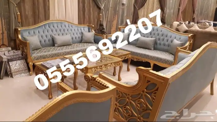 كنب ملكي قاعات أفراح مجالس فخمة كراسي قصور_ تصميم تفصيل 47