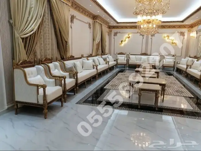 كنب ملكي قاعات أفراح مجالس فخمة كراسي قصور_ تصميم تفصيل 43