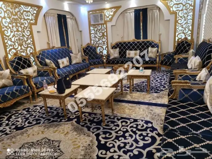 كنب ملكي قاعات أفراح مجالس فخمة كراسي قصور_ تصميم تفصيل 23