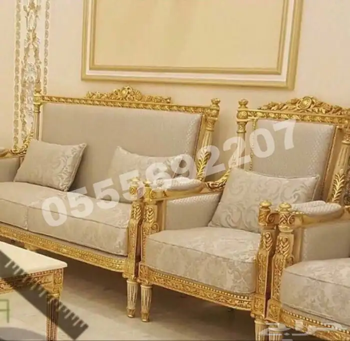 كنب ملكي قاعات أفراح مجالس فخمة كراسي قصور_ تصميم تفصيل 33