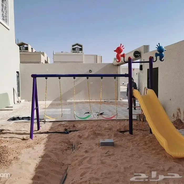 طقم مرجيحة مع زحليقة العاب خارجية فايبر 0