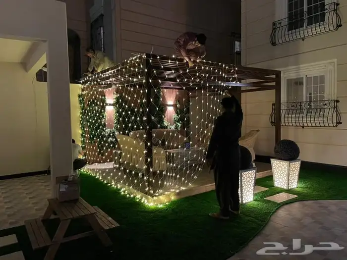 ستارة مضيئة وشبكة وحبلLED 13