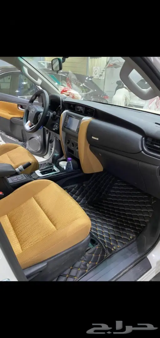 Toyota هايلاندر ارضيات جلد فاخرة 15