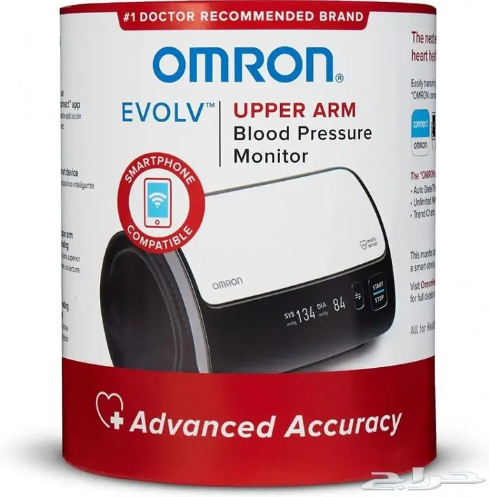 جهاز قياس ضغط الدم Omron Evolv اللاسلكي بلوتوث ضمان سنة 3