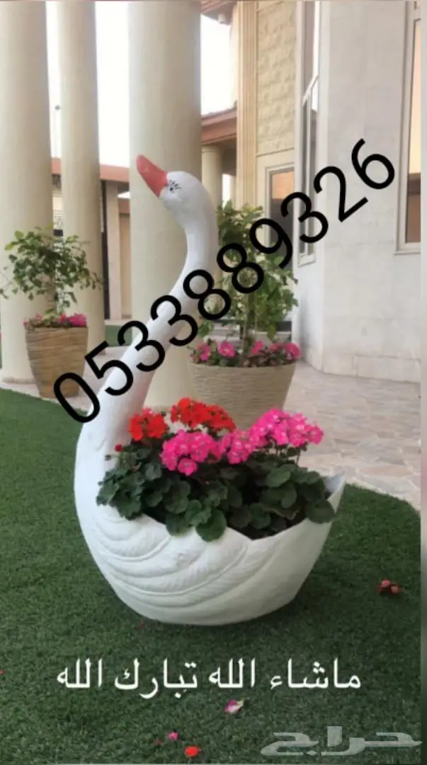 مجسمات جمالية بط وحمام للحدائق 0