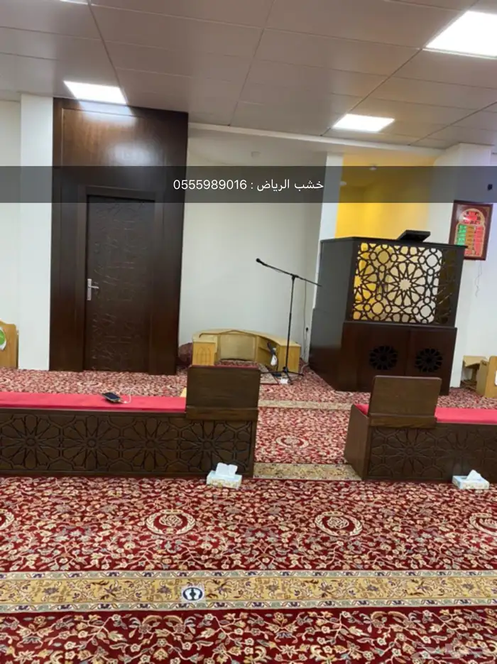 ديكور مسجد خشب - محراب - مساند ظهر - تكيات ظهر مساجد 0