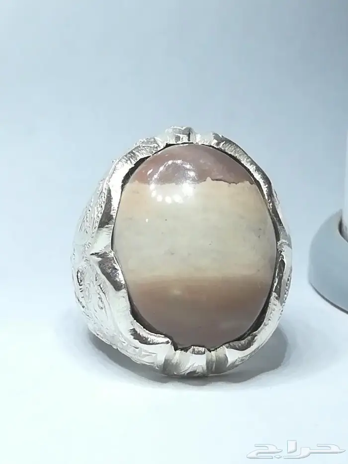 خاتم ملكي عقيق يماني 3الوان طبيعي 1