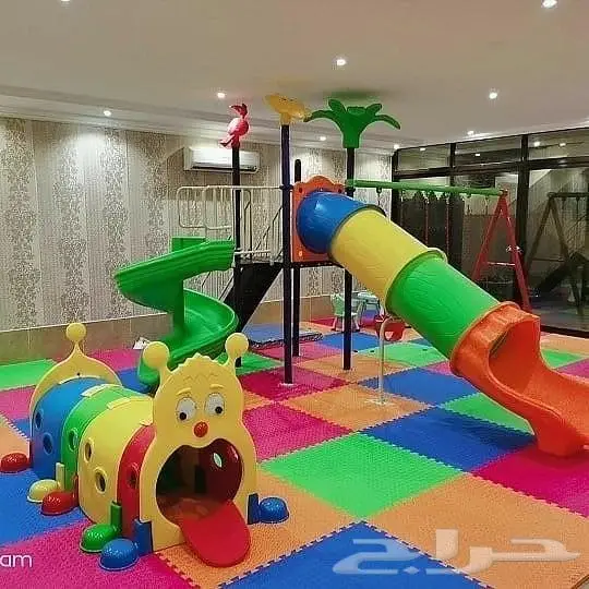 ملاهي ألعاب_خارجية فايبر مراجيح زحاليق 2