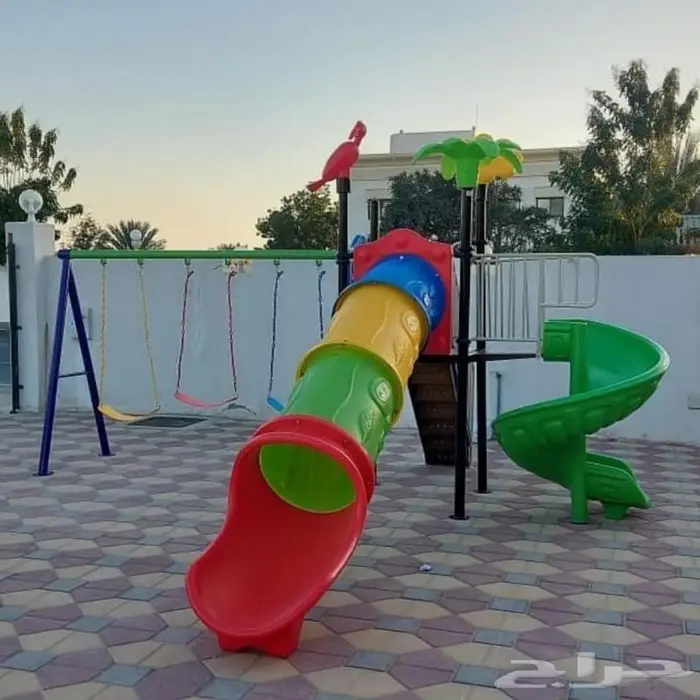 ملاهي ألعاب_خارجية فايبر مراجيح زحاليق 5