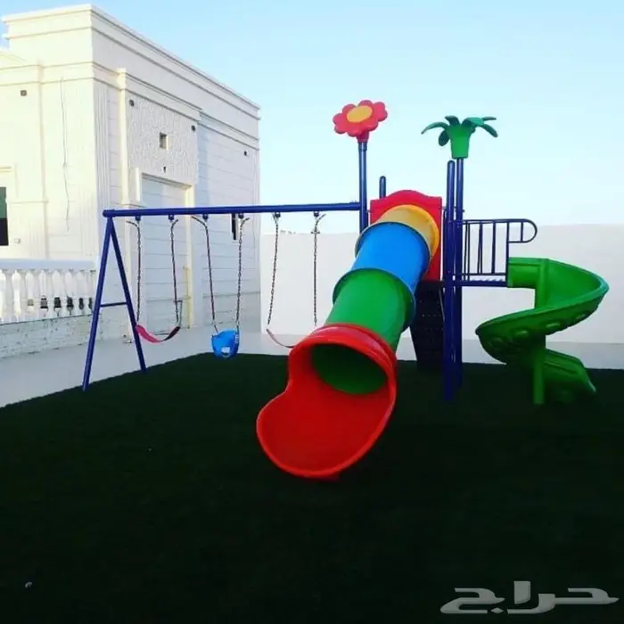 ملاهي ألعاب_خارجية فايبر مراجيح زحاليق 6