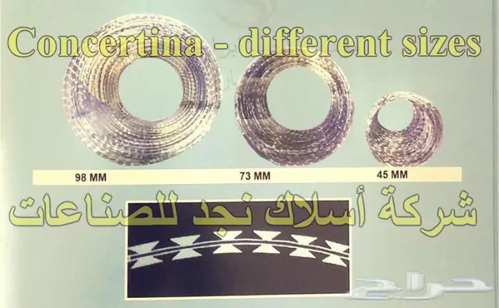 أسلاك شائكة حلزونية كونسرتينا Galvanised Razor wire 5