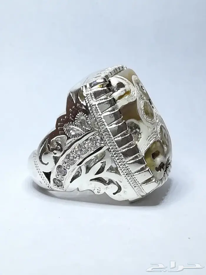 خاتم ملكي عقيق هندي مصور طبيعي 13