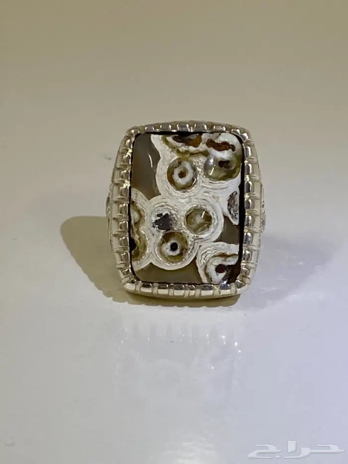 خاتم ملكي عقيق هندي مصور طبيعي 8