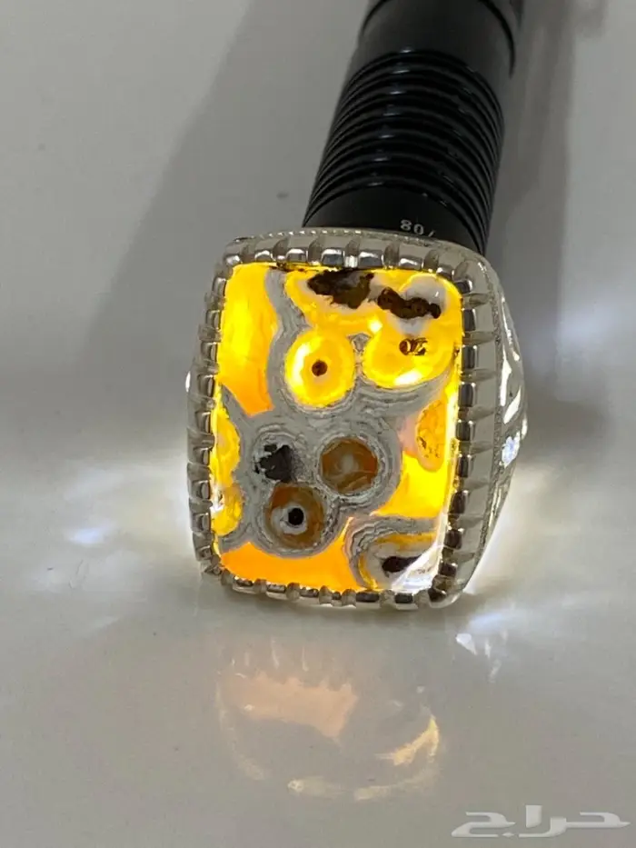 خاتم ملكي عقيق هندي مصور طبيعي 5