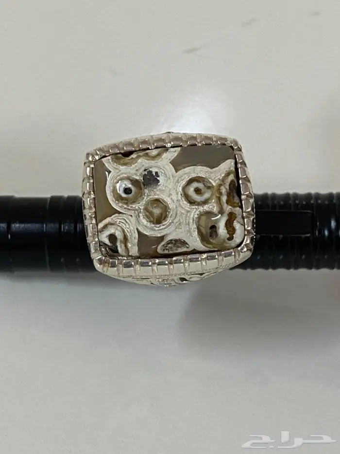 خاتم ملكي عقيق هندي مصور طبيعي 10