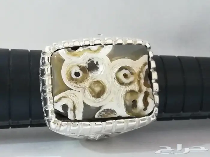 خاتم ملكي عقيق هندي مصور طبيعي 14