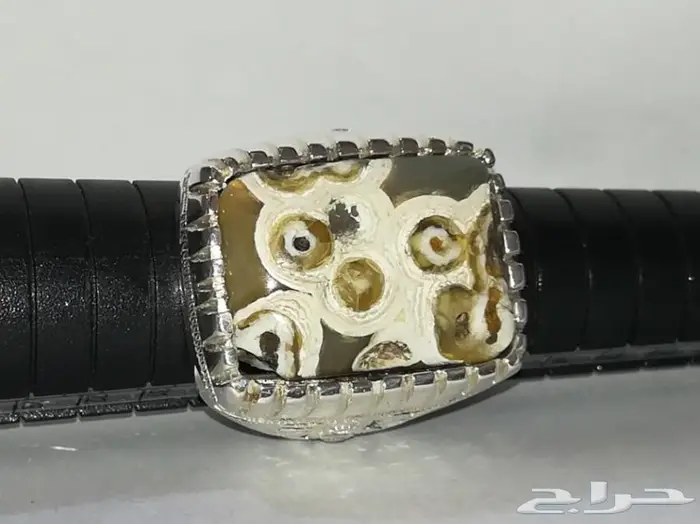 خاتم ملكي عقيق هندي مصور طبيعي 16