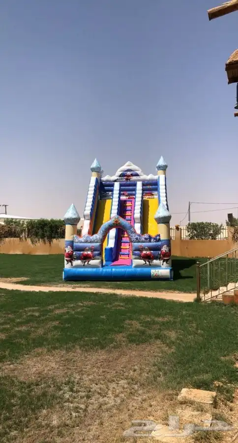 نطيطات وزحاليق وملاعب صابونيه وزحاليق مائية وملت داون 7
