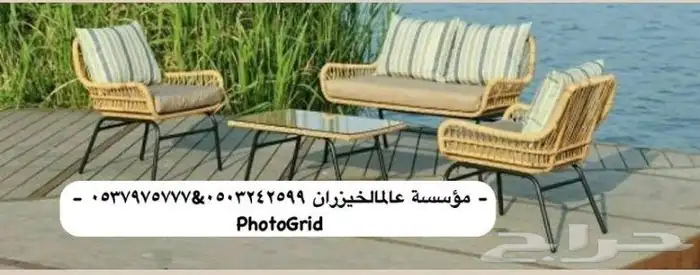 كراسي وجسات خشب وحديقه وتفصيل وكفي 11