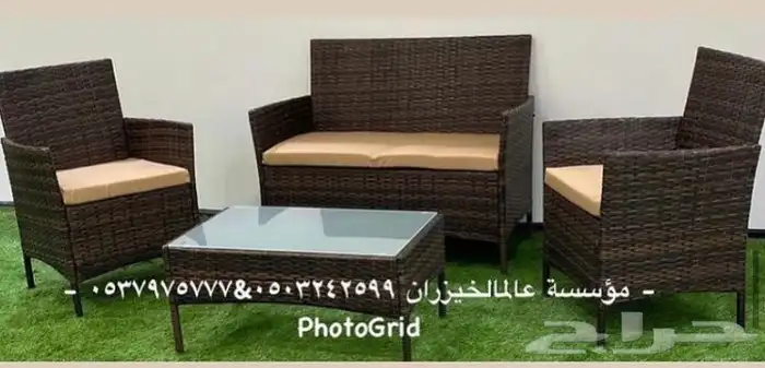 كراسي وجسات خشب وحديقه وتفصيل وكفي 7